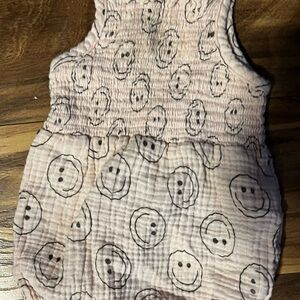 Smiley Face Pink Bodysuit for Kids